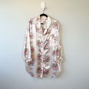 Vintage Chelsea's Collection Nightgown PJ Dress Pink Floral Cottagecore Lrg NWTs